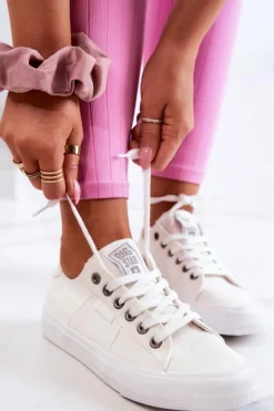 Damskie Tenisówki Trampki BIG STAR JJ274095 Białe