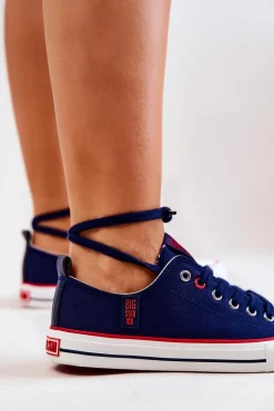 Damskie Trampki BIG STAR JJ274121 Granatowe