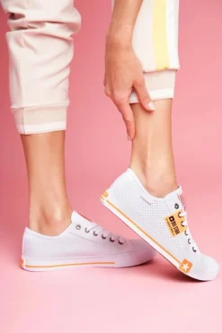 Damskie Trampki Big Star Ażurowe FF274035 Białe