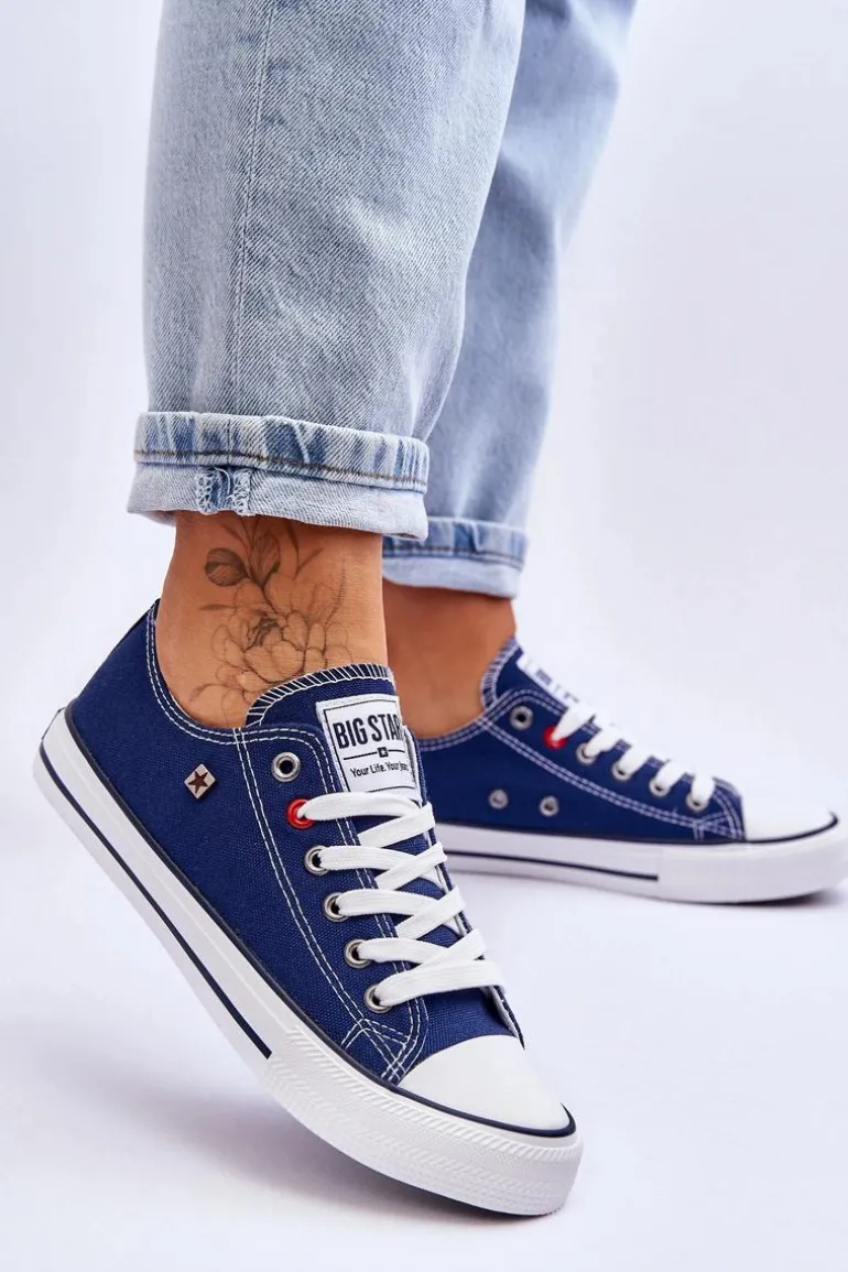 Damskie Trampki Big Star T274021 Granatowe