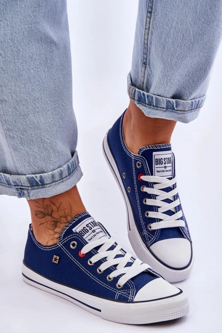 Damskie Trampki Big Star T274021 Granatowe