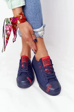 Damskie Trampki BIG STAR HH274676 Granatowe