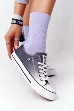 Damskie Trampki BIG STAR HH274128 Ombre Czarne