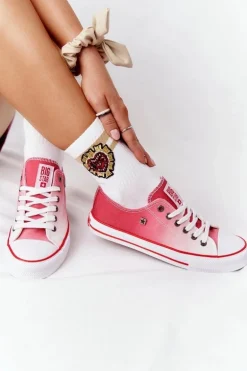 Damskie Trampki BIG STAR HH274130 Ombre Czerwone