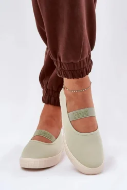 Damskie Trampki Big Star NN274604 Jasnozielone