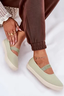 Damskie Trampki Big Star NN274604 Jasnozielone