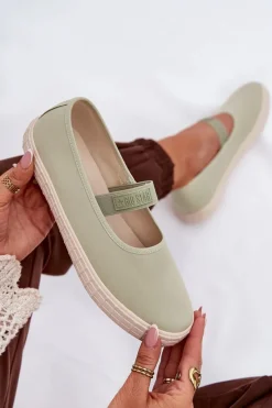 Damskie Trampki Big Star NN274604 Jasnozielone