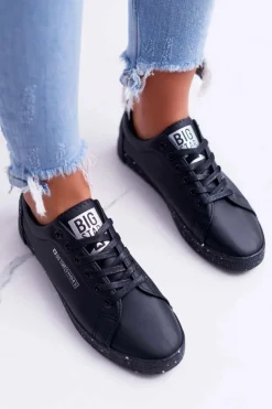 Damskie Trampki Big Star Szara Gwiazda Czarne AA274A008