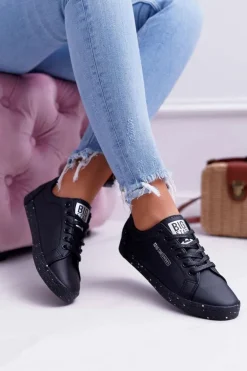 Damskie Trampki Big Star Szara Gwiazda Czarne AA274A008