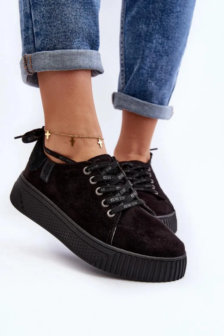 Damskie Trampki Big Star NN276005 Memory Foam System Czarne