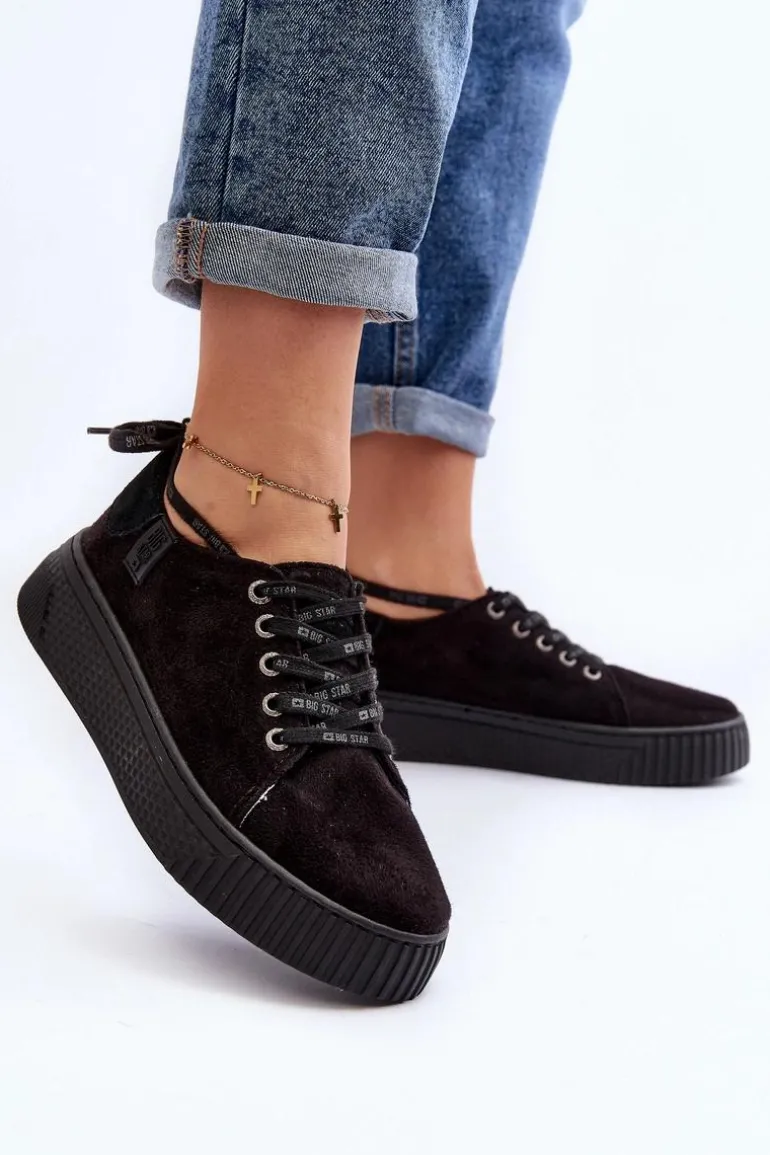 Damskie Trampki Big Star NN276005 Memory Foam System Czarne