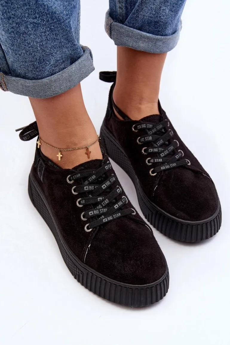 Damskie Trampki Big Star NN276005 Memory Foam System Czarne