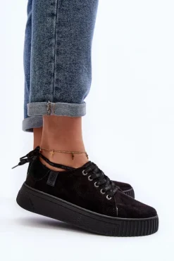 Damskie Trampki Big Star NN276005 Memory Foam System Czarne