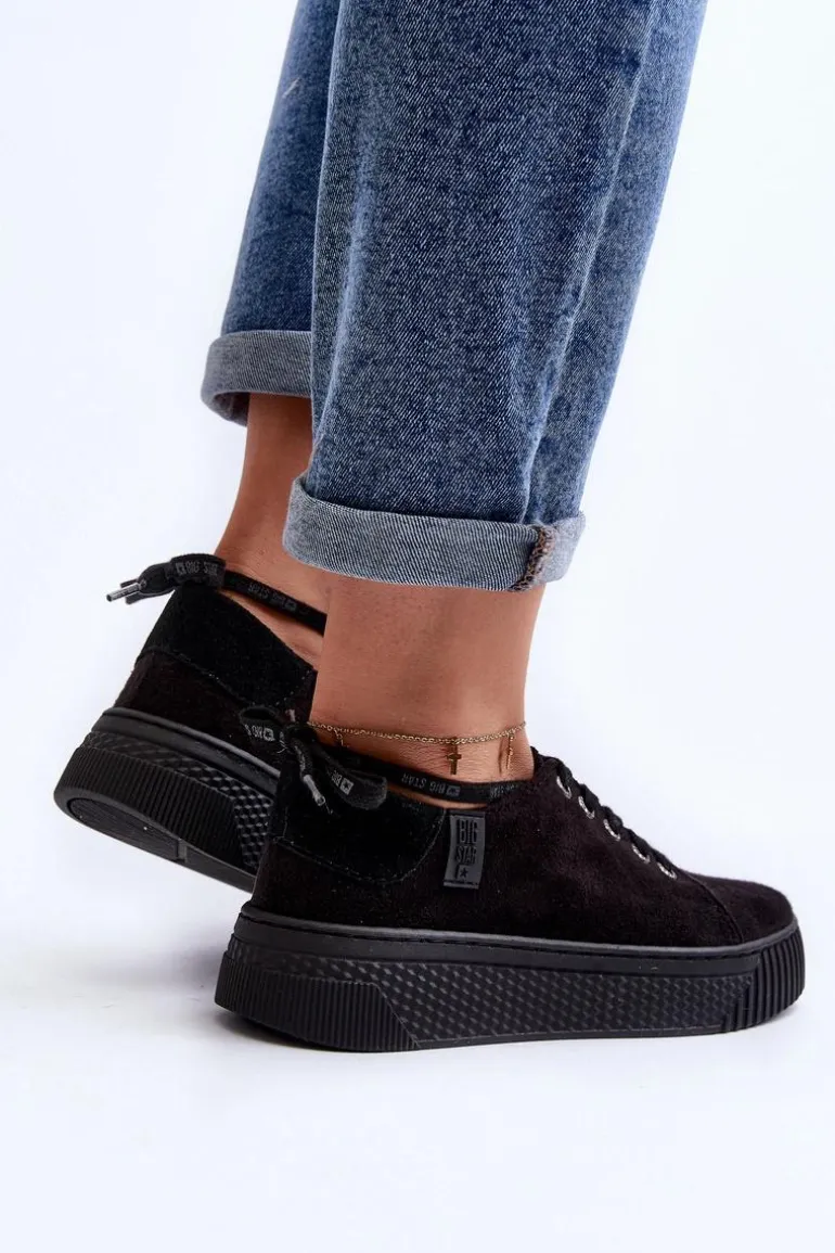 Damskie Trampki Big Star NN276005 Memory Foam System Czarne