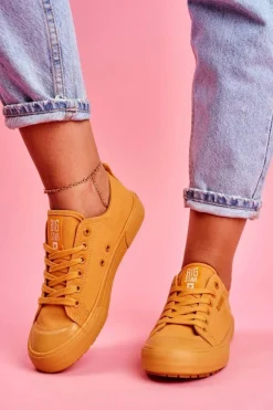 Damskie Trampki Big Star Żółte FF274A086