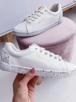 Damskie Trampki Big Star Czerwona Gwiazda Białe AA274A007