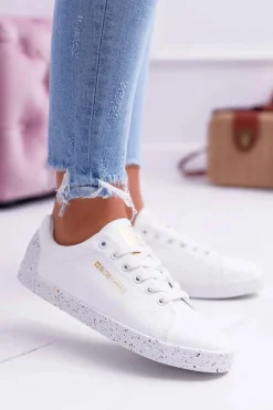 Damskie Trampki Big Star Czerwona Gwiazda Białe AA274A007