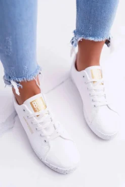 Damskie Trampki Big Star Czerwona Gwiazda Białe AA274A007