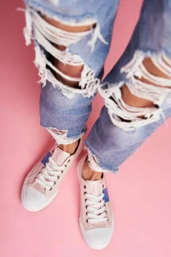 Damskie Trampki Big Star Ażurowe Różowe FF274033