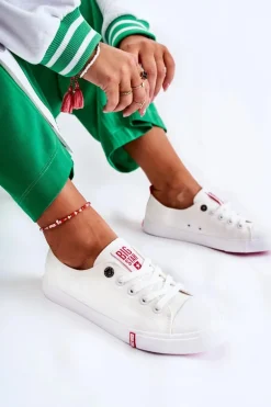 Damskie Trampki Big Star FF274087 Biało-Czerwone