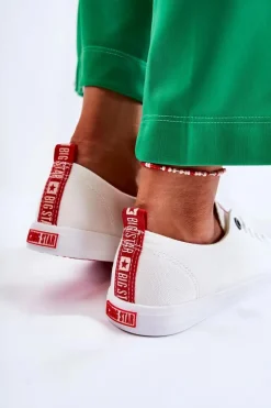 Damskie Trampki Big Star FF274087 Biało-Czerwone