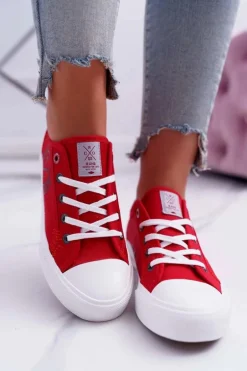 Damskie Trampki Cross Jeans Czerwone DD2R4072