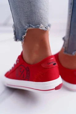 Damskie Trampki Cross Jeans Czerwone DD2R4072