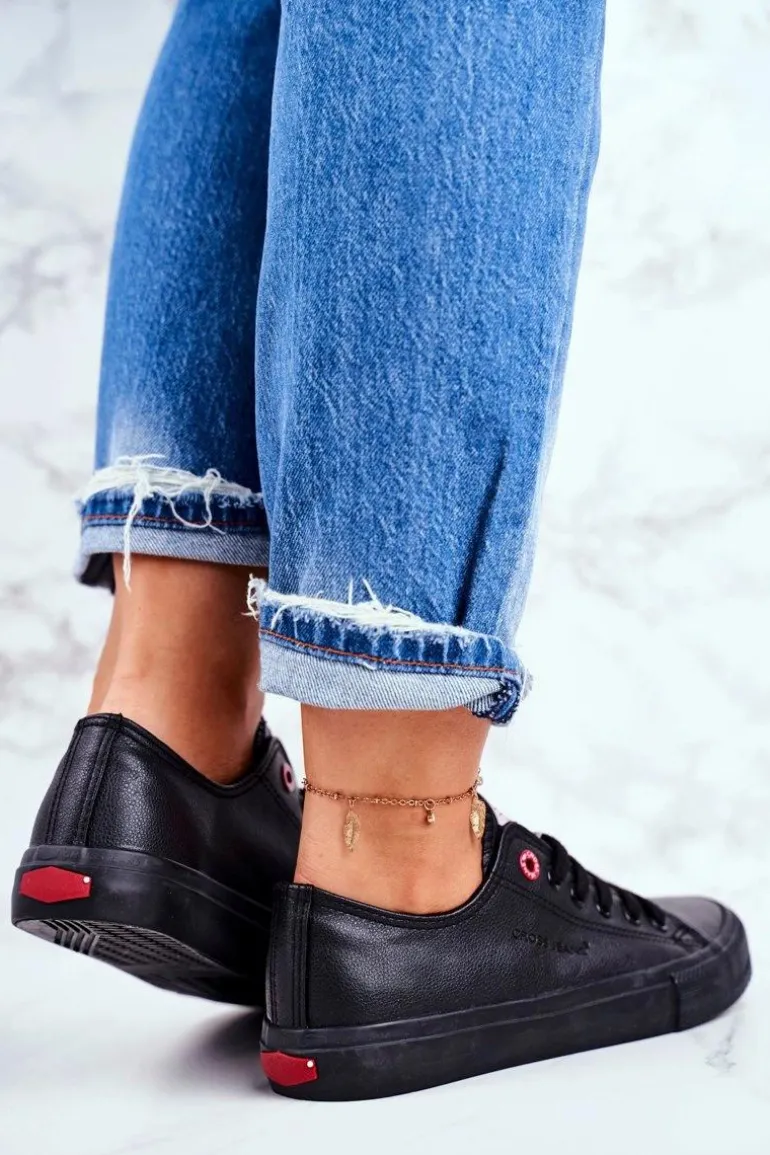 Damskie Trampki Cross Jeans Czarne DD2R4029