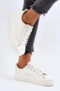 Damskie Trampki Eko Skórzane Big Star NN274847 Białe