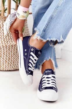 Damskie Trampki Lee Cooper LCW-21-31-0095L Granatowe