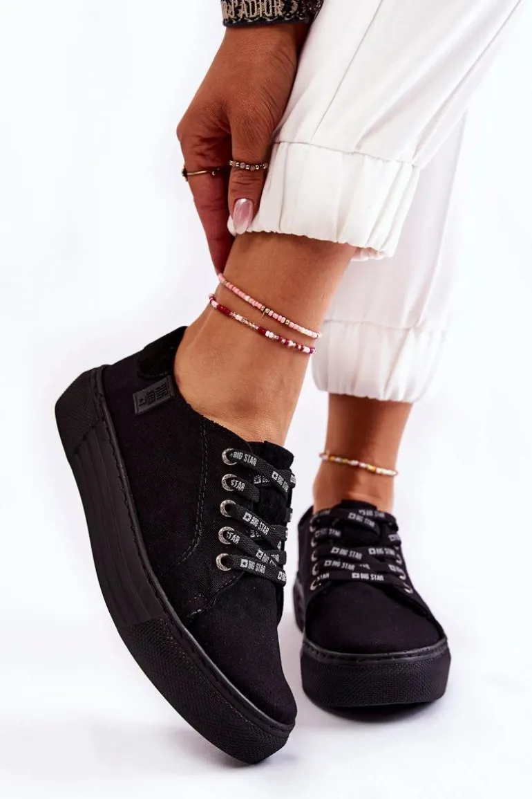 Damskie Trampki Memory Foam System Big Star KK276001 Czarne