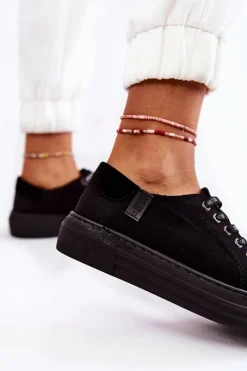 Damskie Trampki Memory Foam System Big Star KK276001 Czarne