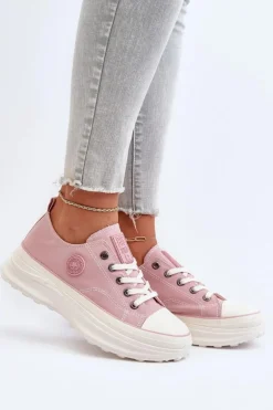 Damskie Trampki Na Masywnej Podeszwie Big Star NN274129 Różowe