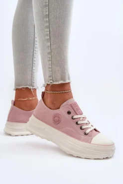 Damskie Trampki Na Masywnej Podeszwie Big Star NN274129 Różowe