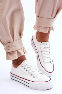 Damskie Trampki Na Masywnej Platformie Białe Ember