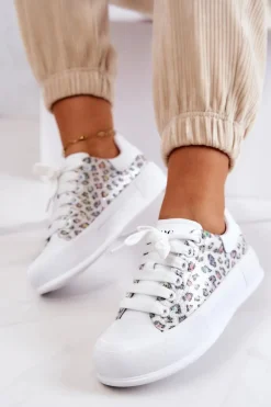 Damskie Trampki Na Platformie GOE JJ2N4075 Białe