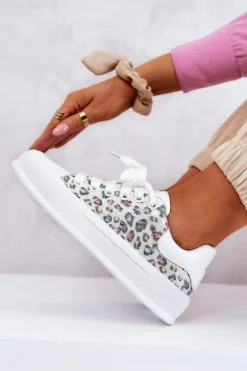 Damskie Trampki Na Platformie GOE JJ2N4075 Białe