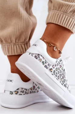 Damskie Trampki Na Platformie GOE JJ2N4075 Białe