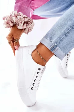 Damskie Trampki Na Platformie BIG STAR II274348 Białe