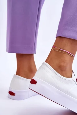 Damskie Trampki Na Platformie Cross Jeans LL2R4040 Białe