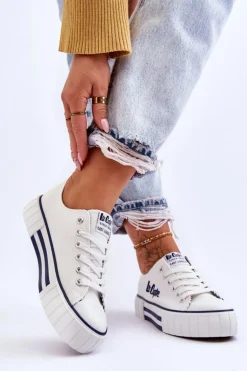 Damskie Trampki Na Platformie Lee Cooper LCW-23-31-1802L Białe