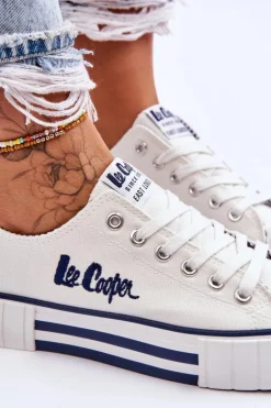 Damskie Trampki Na Platformie Lee Cooper LCW-23-31-1802L Białe
