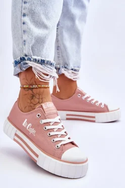 Damskie Trampki Na Platformie Lee Cooper LCW-23-31-1804L Różowe