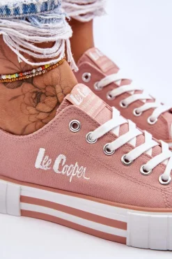 Damskie Trampki Na Platformie Lee Cooper LCW-23-31-1804L Różowe