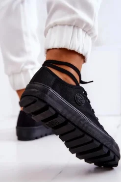 Damskie Trampki Na Platformie BIG STAR JJ274489 Czarne