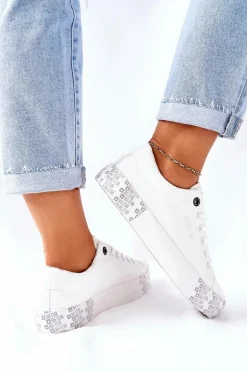 Damskie Trampki Na Platformie BIG STAR II274181 Białe