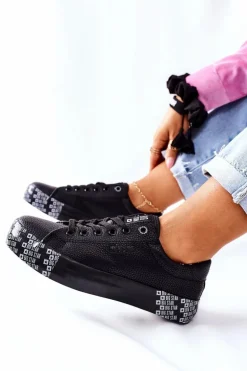 Damskie Trampki Na Platformie BIG STAR II274183 Czarne