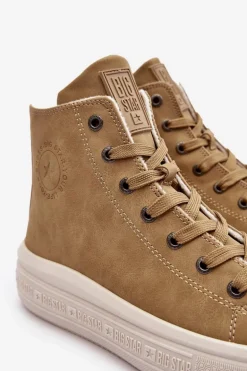 Damskie Trampki Na Suwak Ocieplane Camel Big Star MM274026