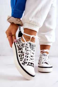 Damskie Trampki Pantera BIG STAR JJ274615 Białe