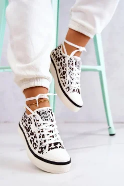 Damskie Trampki Pantera BIG STAR JJ274615 Białe